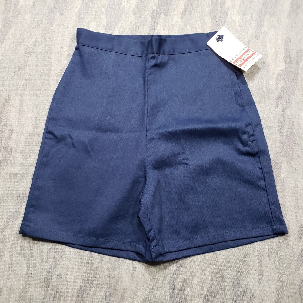 Vintage Broderick Shorts Misses Jr 12 Blue Offical Gym Wear NWT Dead Stock